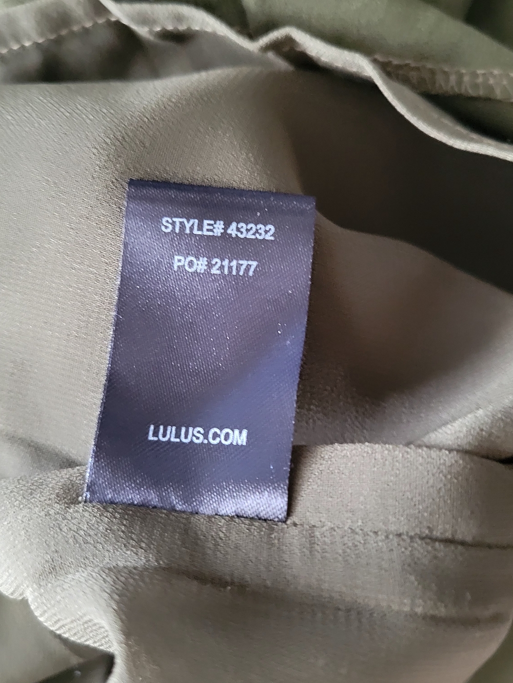 Lulu's Shift & Shout Olive Green Shift Mini Dress Large New With Tags - Picture 9 of 9